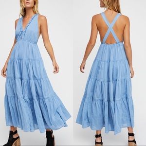 Free People Birdie Maxi Dress Blue